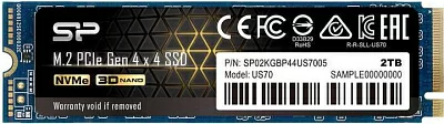 Накопитель SSD M.2 Silicon Power 2.0TB US70 SP02KGBP44US7005 PCI-E 4.0