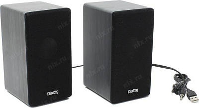 Колонки Dialog Stride AST-20UP Black (2x3W дерево питание от USB)