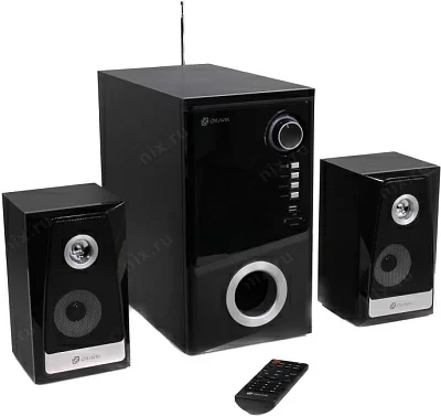 Колонки OKLICK OK-442 Black (2x15W+35W дерево Bluetooth USB SD FMПДУ) 1148941>