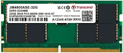 Оперативная память Transcend JM4800ASE-32G 32GB 4800MHz DDR5 Non-ECC CL40 SODIMM