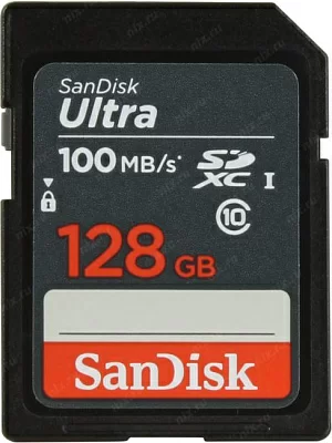 Карта памяти SanDisk Ultra SDSDUNR-128G-GN3IN SDXC Memory Card 128Gb UHS-I U1