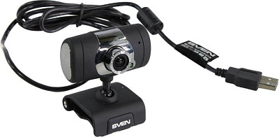 Интернет-камера SVEN IC-525 Black-Silver Web-Camera (USB2.0 1280x1024 микрофон)