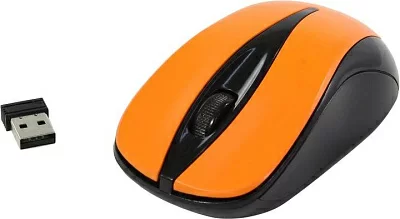 Манипулятор OKLICK Wireless Optical Mouse 675MW Black&Orange (RTL) USB 3btn+Roll 1025920>