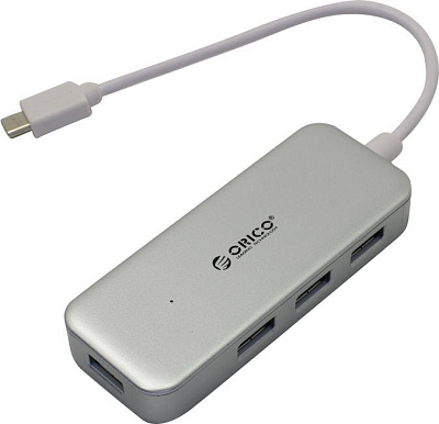 Разветвитель Orico TC4U-U3-SV 4-Port Hub USB3.0 подкл. USB-C