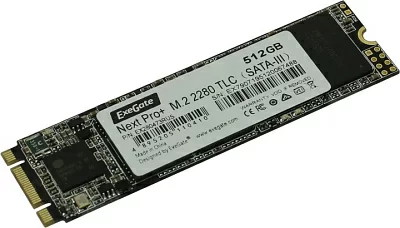 Модуль памяти SSD 512 Gb M.2 2280 B&M 6Gb/s Exegate Next Pro+ EX280473RUS 3D TLC (OEM)