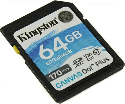 Карта памяти Kingston SDG3/64GB SDXC Memory Card 64Gb V30 UHS-I U3