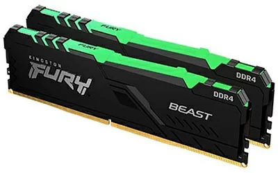 Оперативная память Kingston KF436C17BBAK2/16 16GB 3600MHz DDR4 CL17 DIMM (Kit of 2) FURY Beast RGB