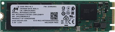 Накопитель SSD 1.92 Tb M.2 2280 B&M 6Gb/s Micron 5300 PRO MTFDDAV1T9TDS-1AW1ZABYY 3D TLC