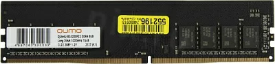 Модуль памяти QUMO QUM4U-8G3200P22 DDR4 DIMM 8Gb PC4-25600 CL22