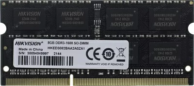 Модуль памяти HIKVISION HKED3082BAA2A0ZA1/8G DDR3 SODIMM 8Gb PC3-12800 (for NoteBook)