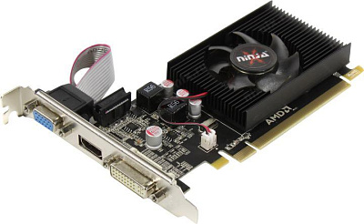 Видеокарта 1Gb PCI-E GDDR3 Ninja AKR523013F (RTL) D-Sub+DVI+HDMI RADEON R5 230>