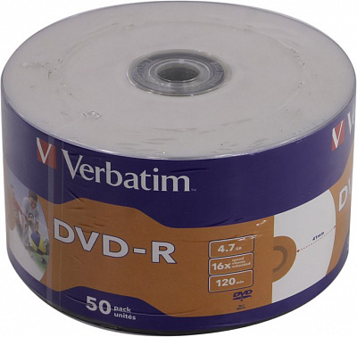 Диск DVD-R Disc Verbatim 4.7Gb 16x уп. 50 шт printable 43793>