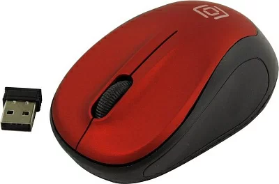 Манипулятор OKLICK Wireless Optical Mouse 665MW Black&Red (RTL) USB 3btn+Roll 1025135>