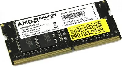 Модуль памяти AMD R748G2400S2S-UO DDR4 SODIMM 8Gb PC4-19200 CL17 (for NoteBook)