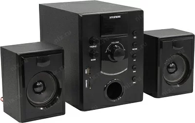 Колонки Hyundai H-HA200 (2x10W+Subwoofer 20W дерево USB SD FM)