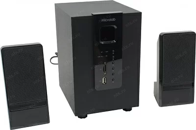 Колонка Microlab M-100BT Black (2х2.5W+Subwoofer 5W дерево Bluetooth USB SD FM)