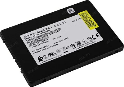 Накопитель SSD 480 Gb SATA 6Gb/s Micron 5300 PRO MTFDDAK480TDS-1AW1ZABYY 2.5" 3D TLC