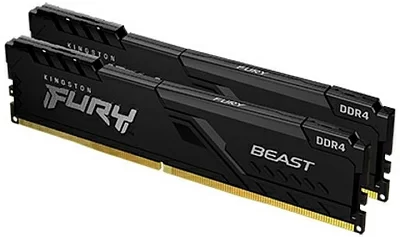 Оперативная память Kingston Fury Beast KF432C16BB1K2/32 DDR4 DIMM 32Gb KIT 2*16Gb PC4-25600 CL16