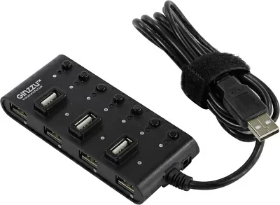 Разветвитель Ginzzu GR-487UB 7-port USB2.0 Hub