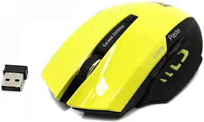 Манипулятор JETACCESS Comfort Wireless Optical Mouse OM-U54G Yellow (RTL) USB6btn+Roll беспроводная