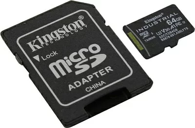 Карта памяти Kingston SDCIT2/64GB microSDXC Memory Card 64Gb UHS-I U3 + microSD-->SD Adapter