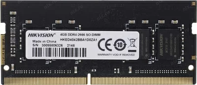 Модуль памяти HIKVISION HKED4042BBA1D0ZA1/4G DDR4 SODIMM 4Gb PC4-21300 (for NoteBook)