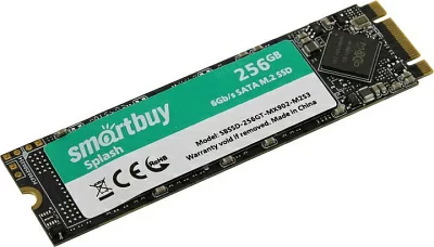 Накопитель SSD 256 Gb M.2 2280 B&M 6Gb/s Smartbuy Splash M2 SBSSD-256GT-MX902-M2S3 3D TLC