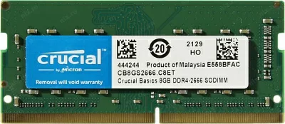 Модуль памяти Crucial CB8GS2666 DDR4 SODIMM 8Gb PC4-21300 (for NoteBook)